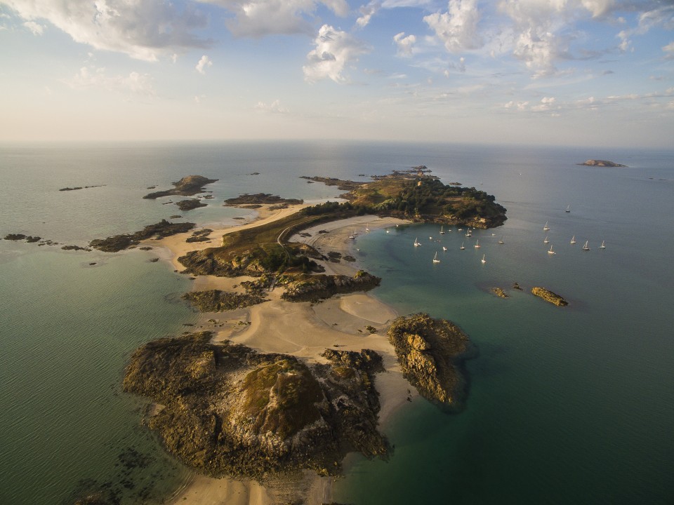 Saint-Jacut_coucher de soleil_Bretagne_Drone