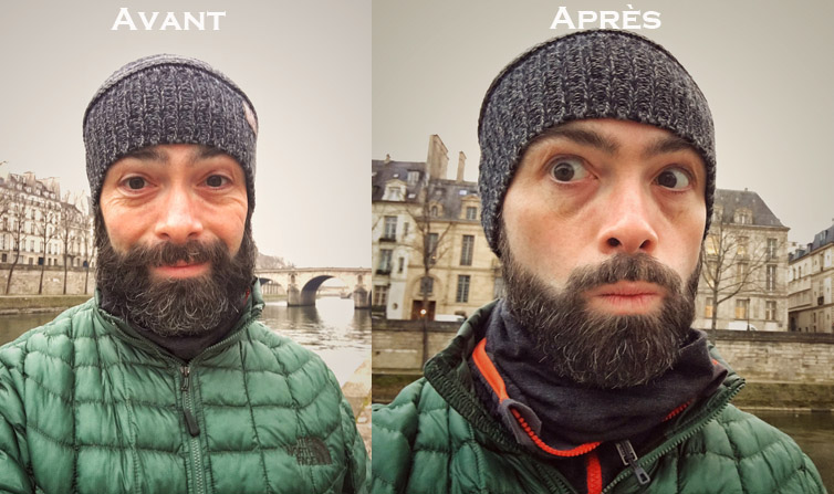 Avant après chez le barbier