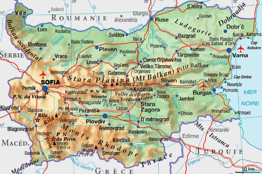 Carte bulgarie