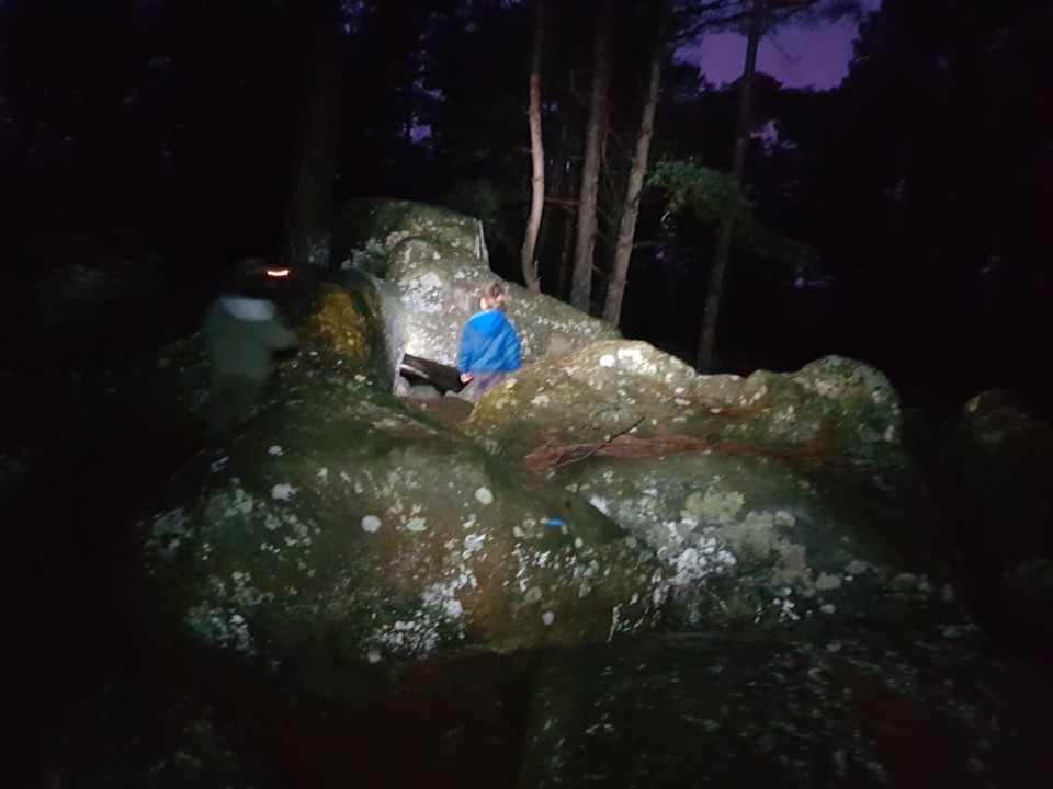 dans les rochers de fontainebleau