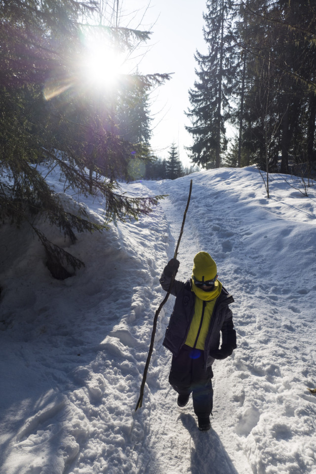 Enfants aux vacances d'hiver