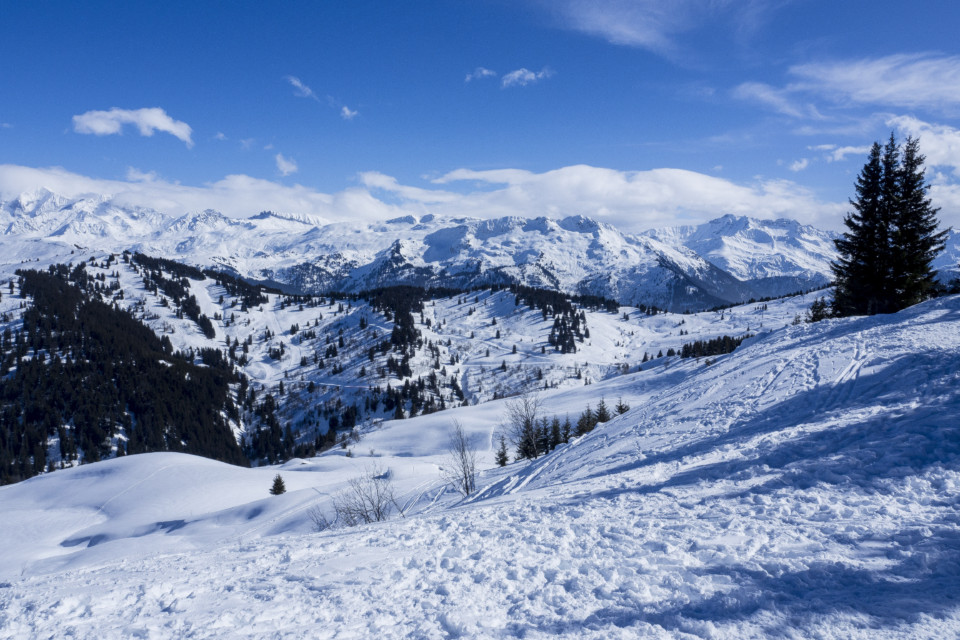 Vue sur le Mont-Blanc depuis Les Saisies