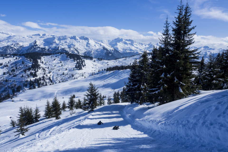 Vue sur le Mont-Blanc depuis Les Saisies