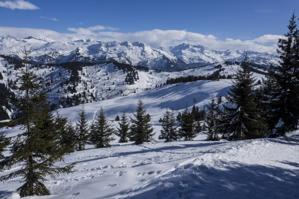 Vue sur le Mont-Blanc depuis Les Saisies